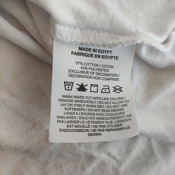 Nike Men's T-shirt Dri-Fit White Blue Swoosh Size M Short Sleeve. - Picture 6 of 6